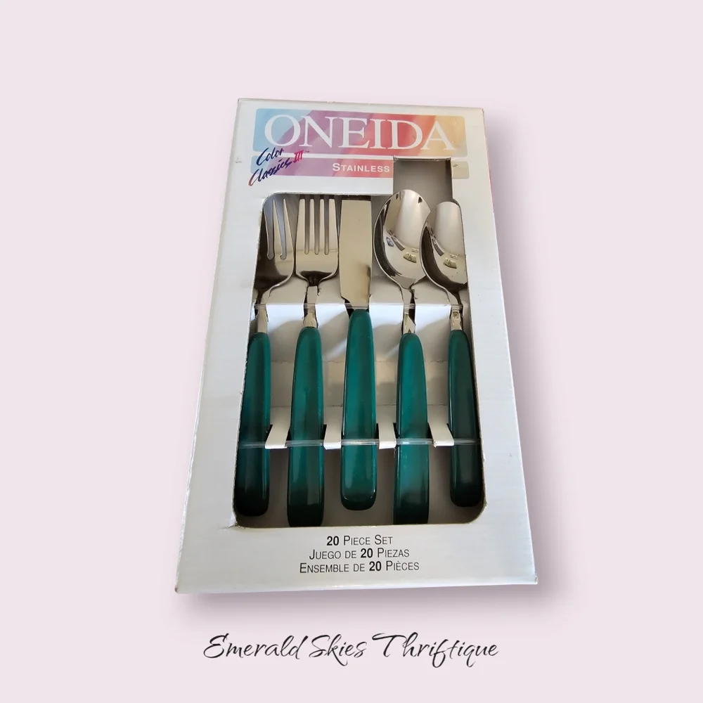 Vintage Oneida color trends silverware new.